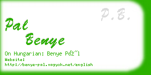 pal benye business card